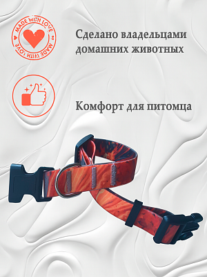Ошейник из биотана 25 мм Flame (оптовая цена от 10 шт. -280 р)