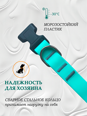 Ошейник из биотана 20 мм тиффани (оптовая цена от 10 шт. -250 р)