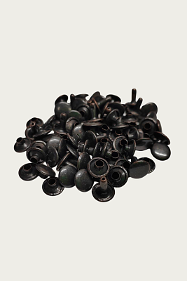 Хольнитены двухсторонние 9х9, черные (100шт), Китай