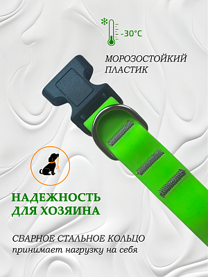 Ошейник из биотана 20 мм салатовый (оптовая цена от 10 шт. -250 р)