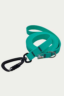 Поводок 25 мм (биотан) алюминиевый карабин, тиффани